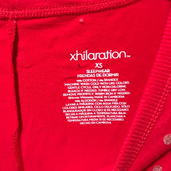 🆕Xhilaration Red w/Metallic Polka Dots UnionSuit - Picture 5 of 7